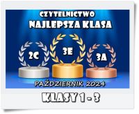CZYTELNICTWO PAŹDZIERNIK 2024 - KLASY 1 - 3
