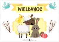 Obrazek z barankiem zajączkiem