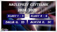 NAJLEPSZY CZYTELNIK ROKU SZKOLNEGO 2024-2025