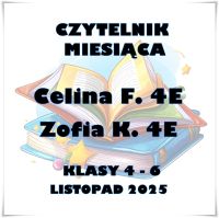 CZYTELNIK MIESIĄCA - KLASY 4 - 6