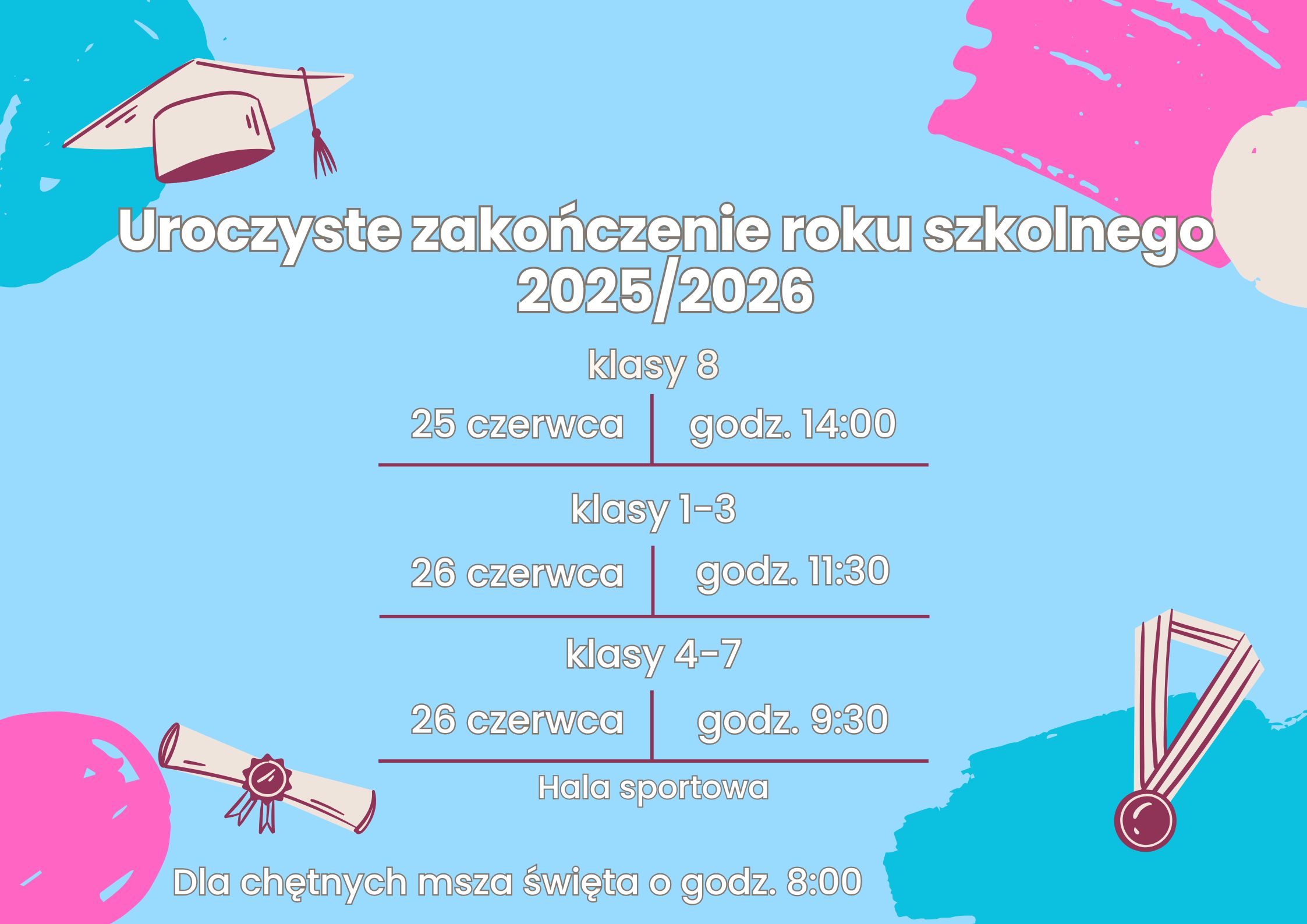 Zakończenie roku szkolnego